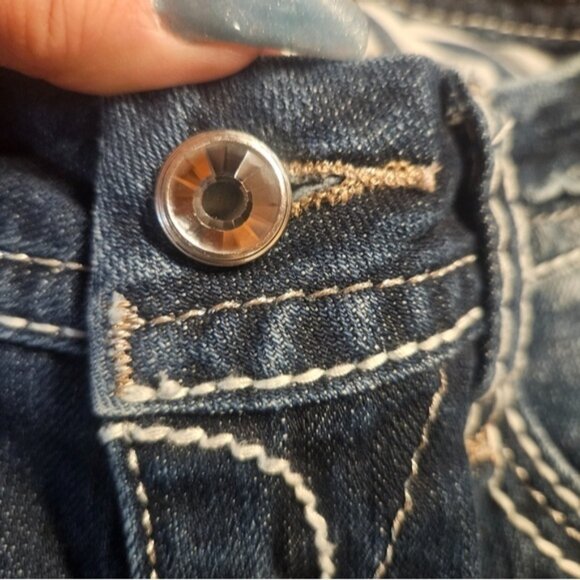 ROCK RIVIAL Blue Distressed Skinny Jeans. Super Cute - Picture 9 of 12